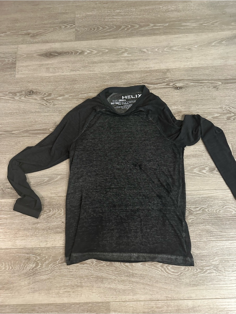 Helix Men's Black Long-Sleeve Performance Shirt